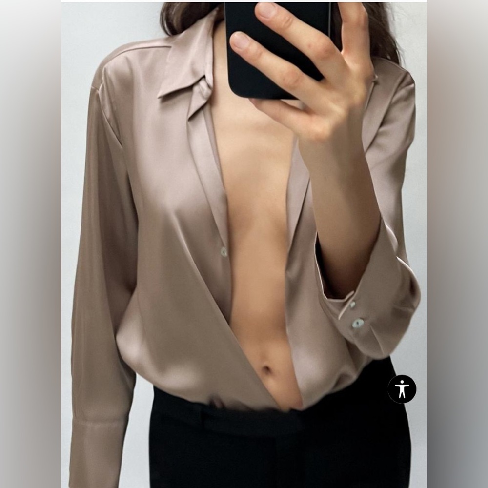TAN SILKY TOP